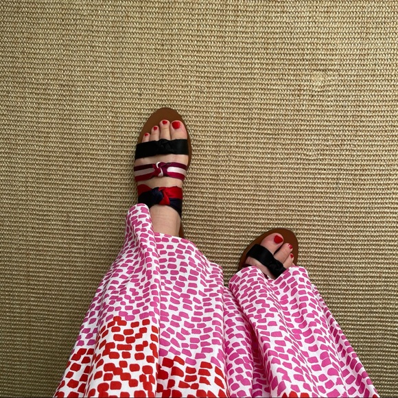 Diane von Furstenberg Bree Knotted Flat Slide Sandal - Picture 1 of 16